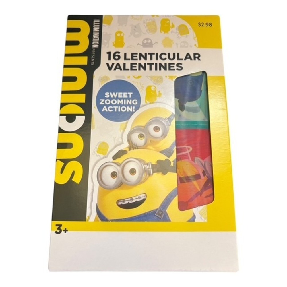 Despicable Me Minions 16 Lenticular Valentines Cards 4 Designs
